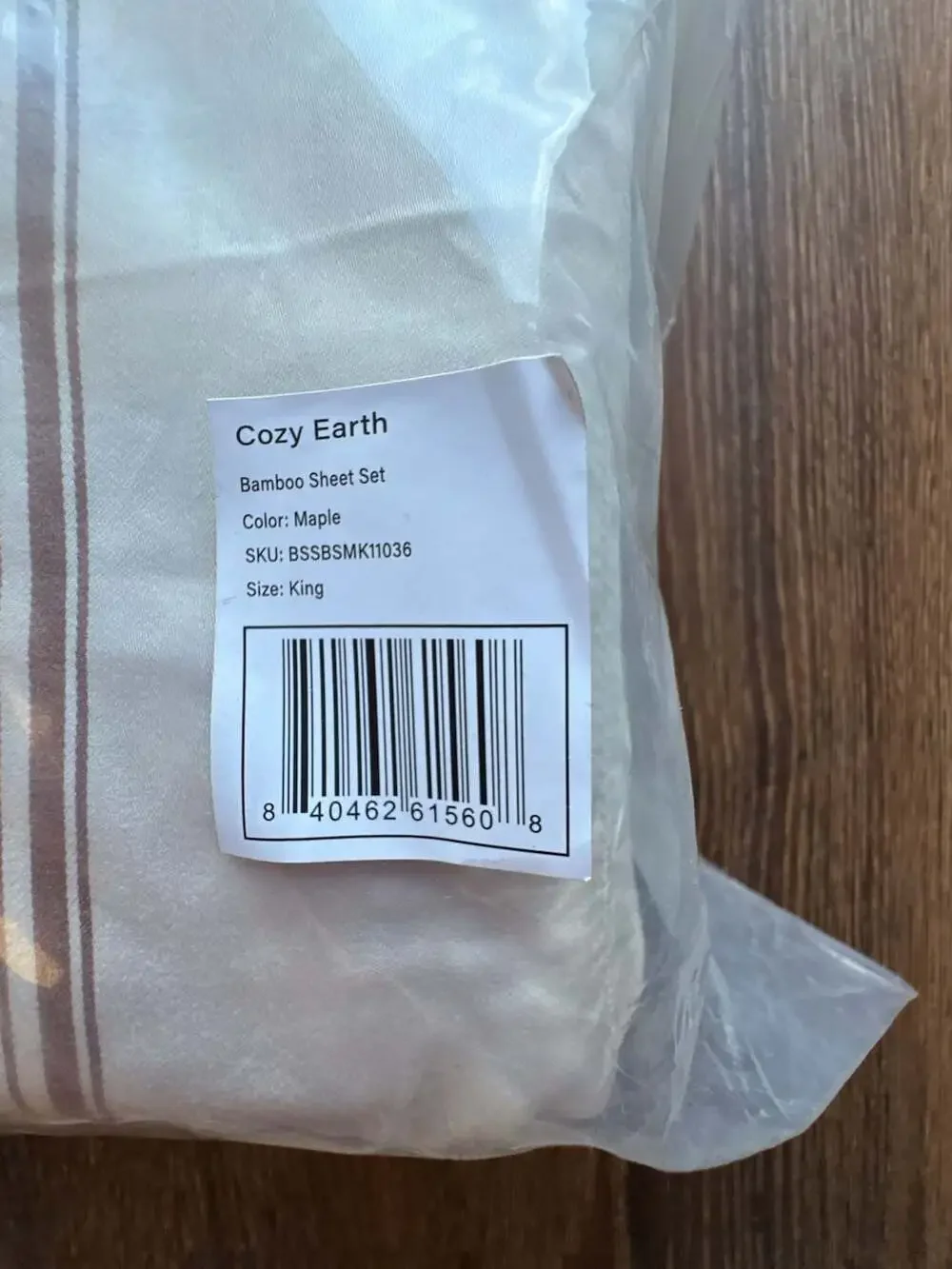 Cozy Earth Bamboo Sheet Set, King Size, Color: Maple